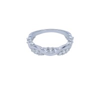 Elegant CZ Stone Silver Ring NSR-4181